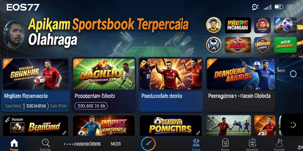 Tangkapan layar dari gameplay Sportsbook EOS77 yang menampilkan taruhan langsung.