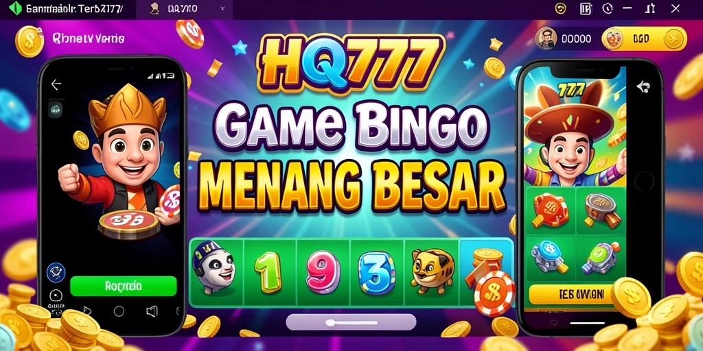 Menampilkan gameplay seru dari HQ777 dalam permainan Bingo.