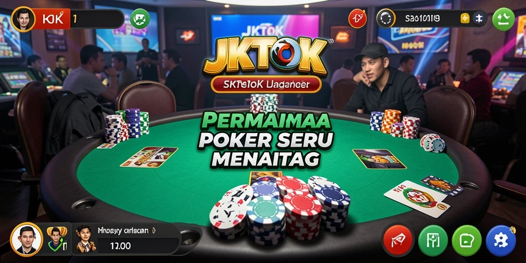 Tampilan menarik dari gameplay poker JKTOK yang menantang.