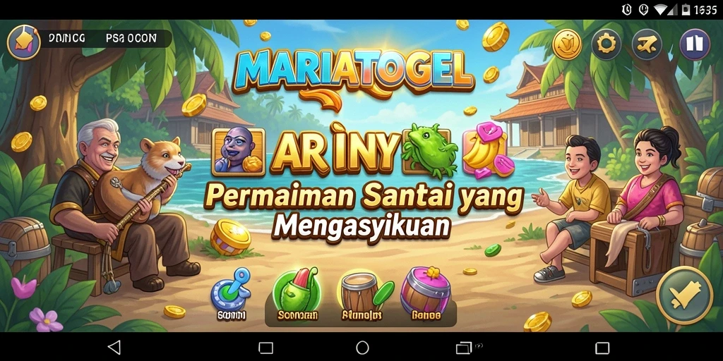 Tampilan gameplay MARIATOGEL yang menarik dan penuh warna.