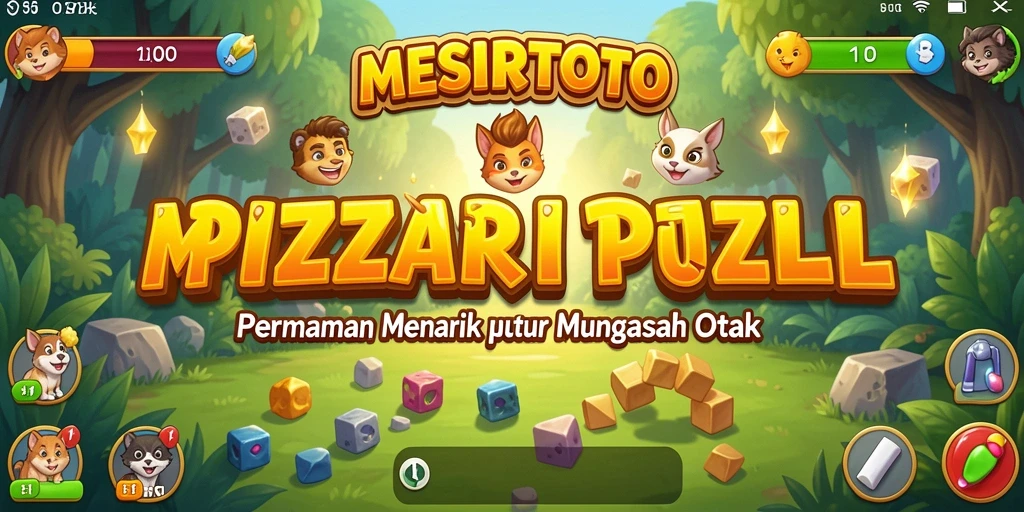 Tampilan gameplay <strong>MESIRTOTO</strong> dengan teka-teki yang menarik dan interaktif.