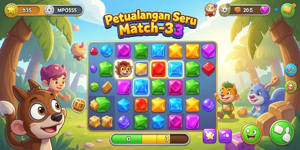 Gameplay MPO555 dengan elemen warna yang cerah dan menarik.