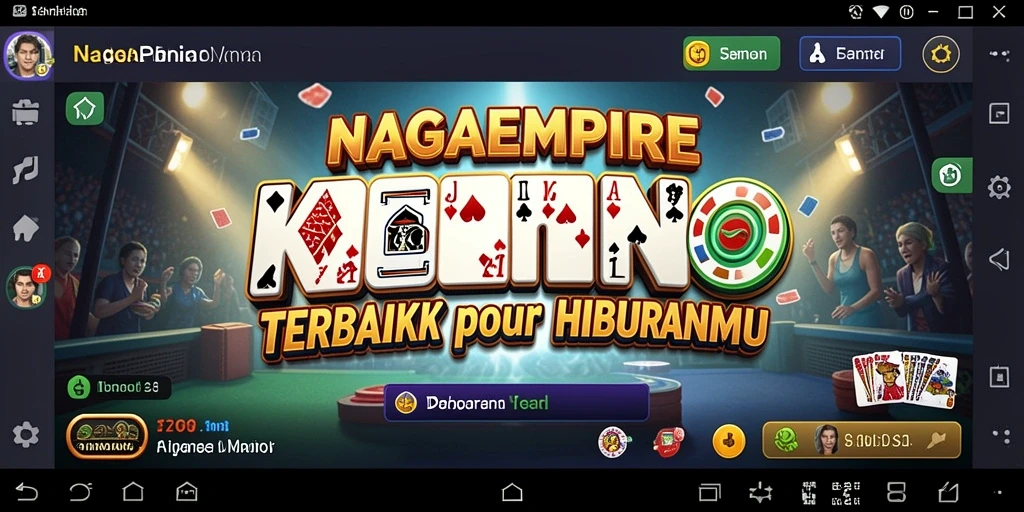 Screenshot NAGAEMPIRE menampilkan keseruan permainan Domino yang interaktif.