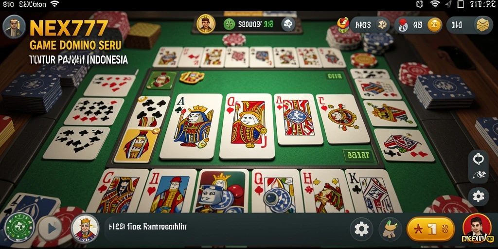 Tampilan gameplay Domino yang menarik di NEX777.