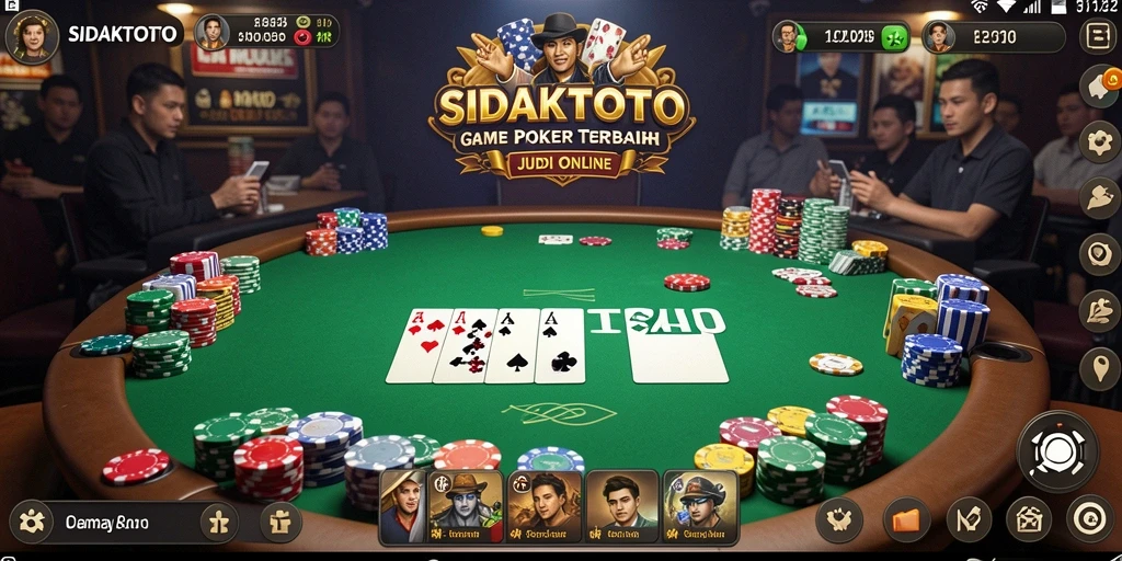 Tampilan gameplay poker yang mengasyikkan di SIDAKTOTO.