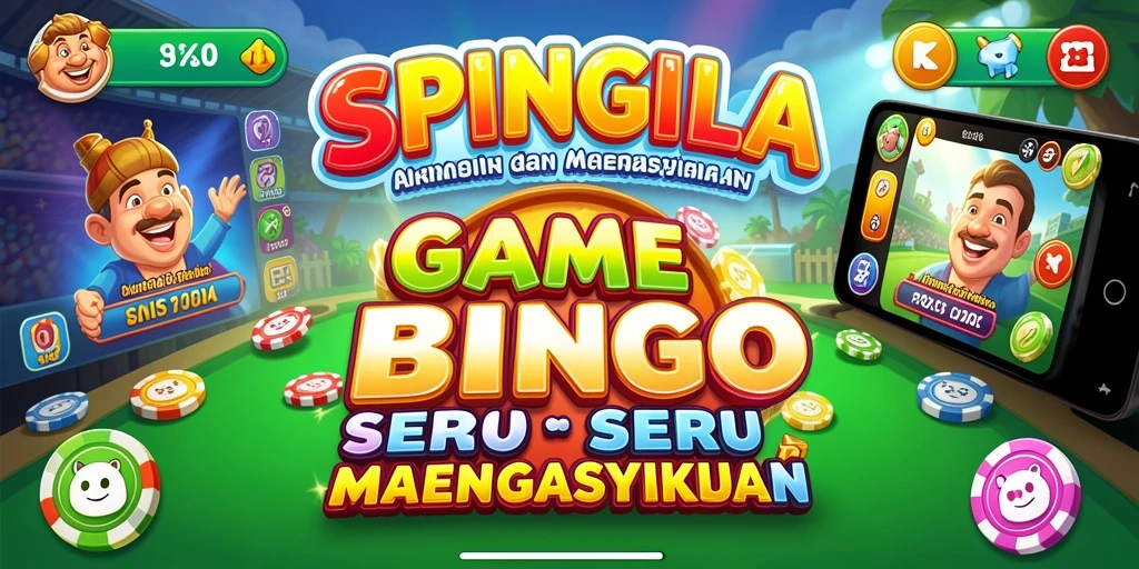 Tampilan screenshot gameplay SPINGILA, menunjukkan suasana permainan Bingo.