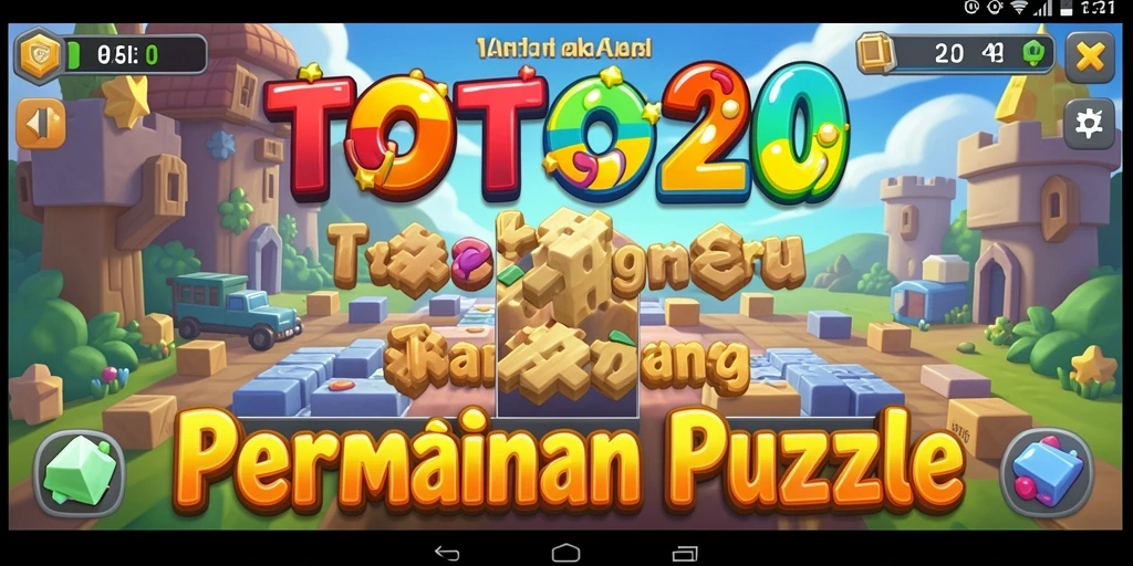 Screenshot TOTO20 menunjukkan gameplay menarik dengan teka-teki berwarna-warni.