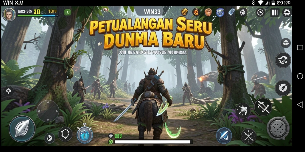 Tangkapan layar menampilkan aksi mendebarkan dalam game petualangan.